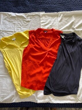Bright Bundle of tops, JJill, Vince Camino, and Athleta. All size XL